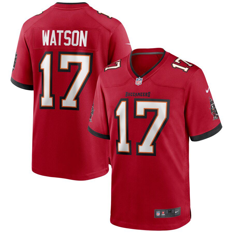 Men Tampa Bay Buccaneers #17 Justin Watson Nike Red Game NFL Jersey